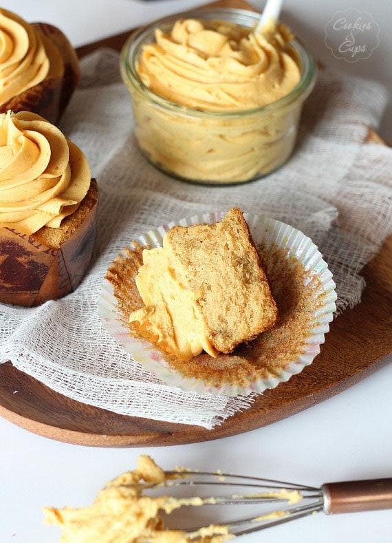 Pumpkin Butter Frosting | www.cookiesandcups.com