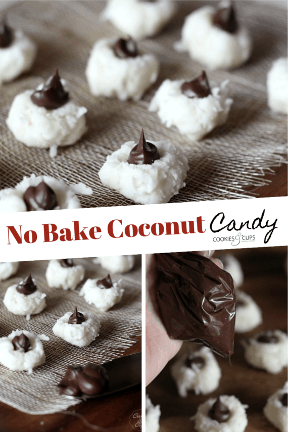 Pinterest Image for No Bake Coconut Candy