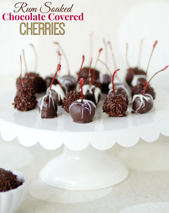 Rum Soaked Chocolate Covered Cherries