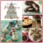 Collage of tips for hosting a cookie exchange