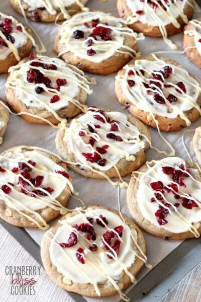 Cranberry Bliss Cookies - Cookies and Cups