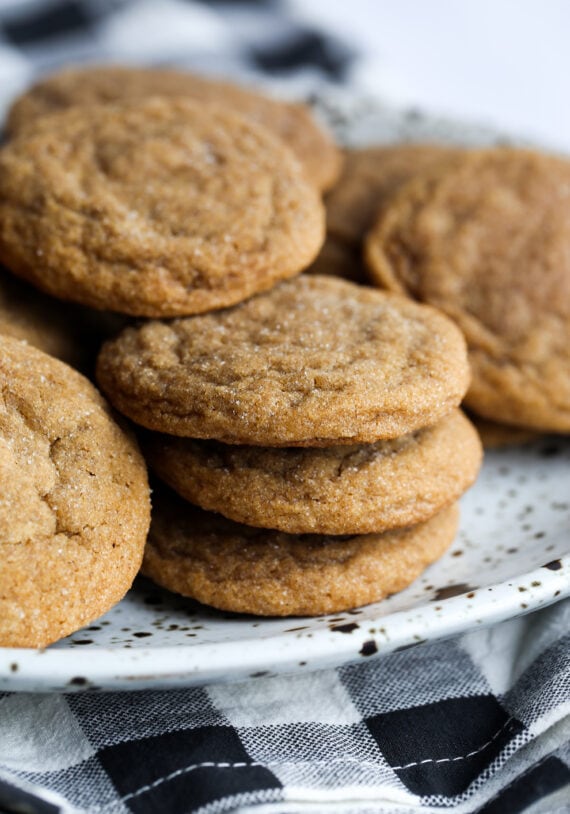 Soft Gingerbread Cookies on a plate