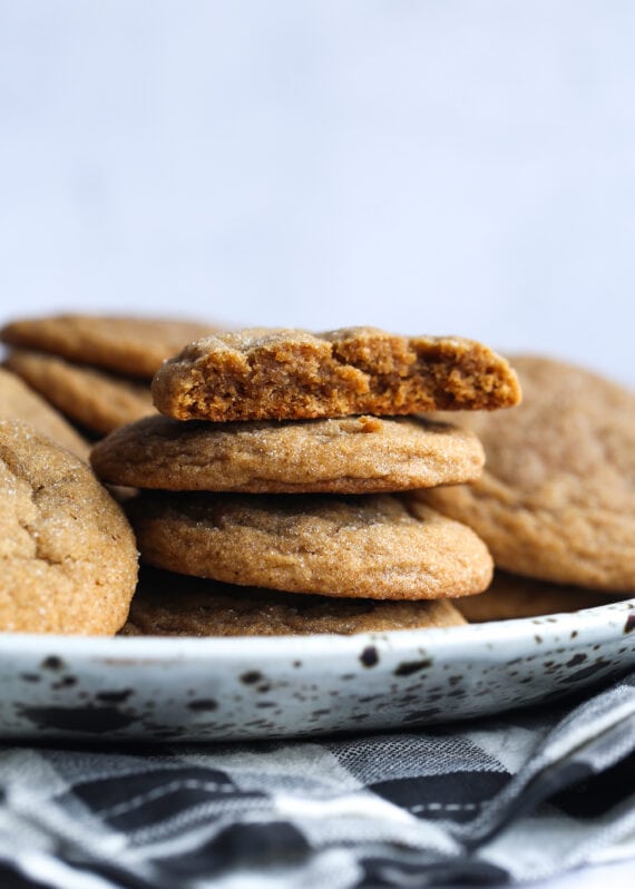 Gingerbread cookie broken in half