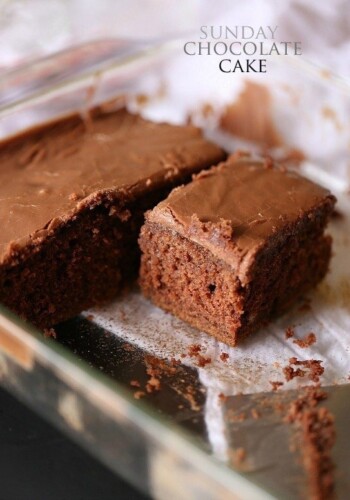 Sunday Chocolate Cake with Boiled Frosting