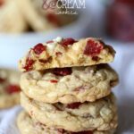 Strawberries and Cream Cookies ~ www.cookiesandcups.com #cookies #recipe #strawberry