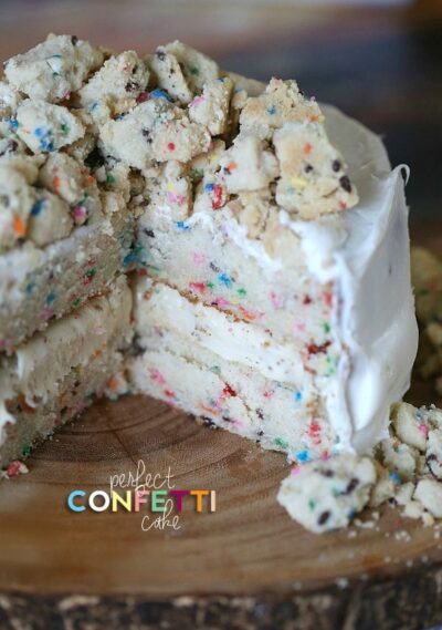 perfect homemade confetti cake