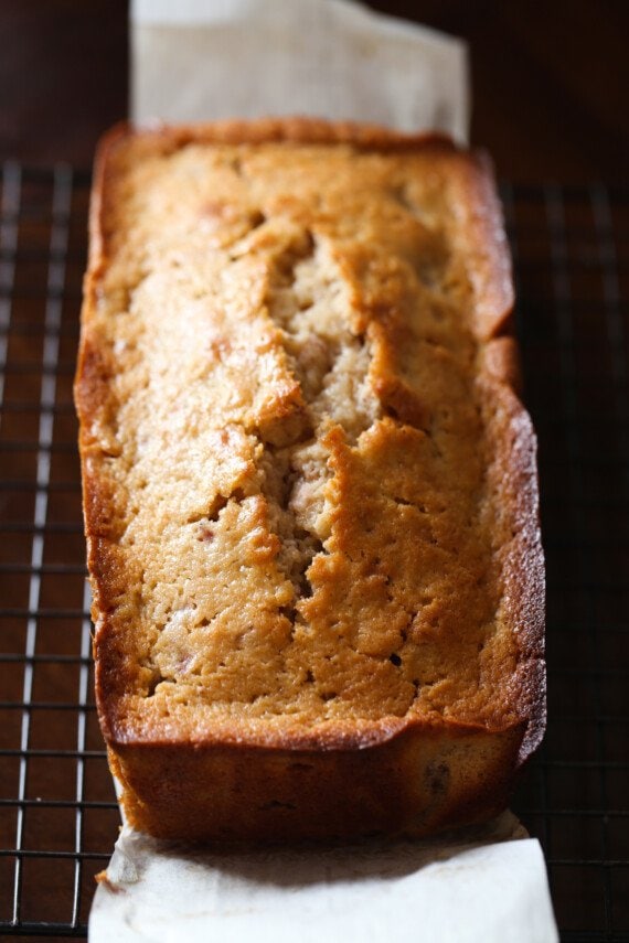 bread loaf on a cooling rack