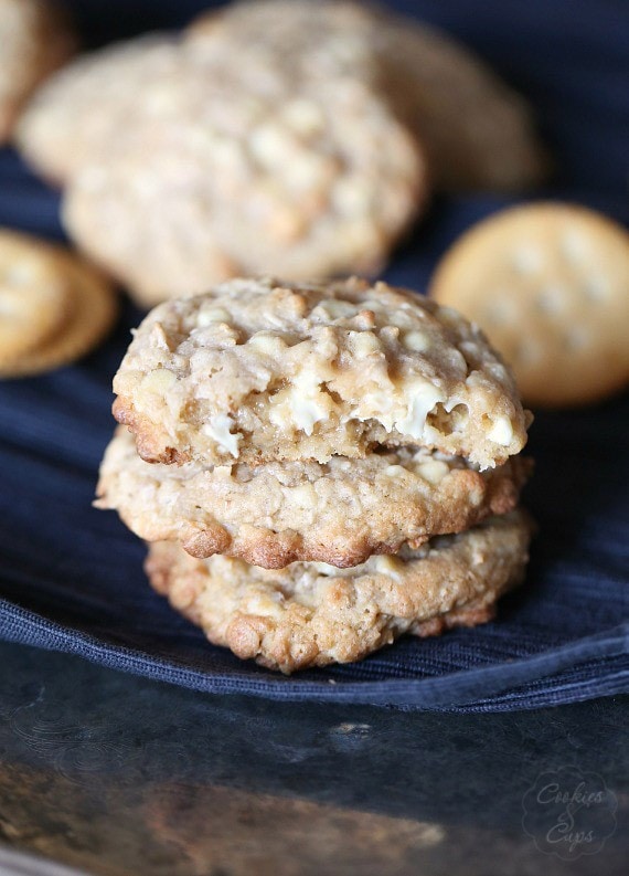 Picture of Salty Ritz Cracker Oatmeal Cookies, Stacked