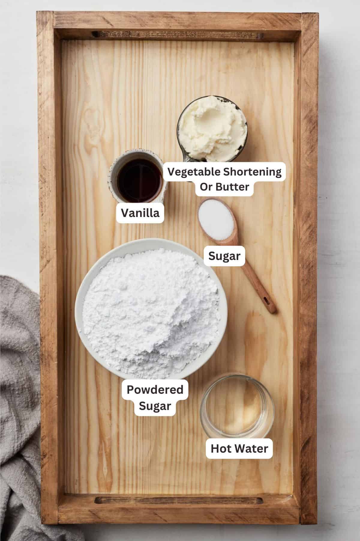 Ingredients for Oreo Cream Filled Brownies.