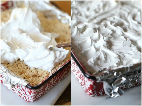 Lemon Meringue Krispie Treats ~ Flavoring krispie treats with a pudding mix is a simple and easy way to change them up!