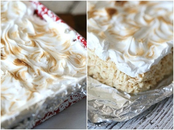 Lemon Meringue Krispie Treats ~ Flavoring krispie treats with a pudding mix is a simple and easy way to change them up!