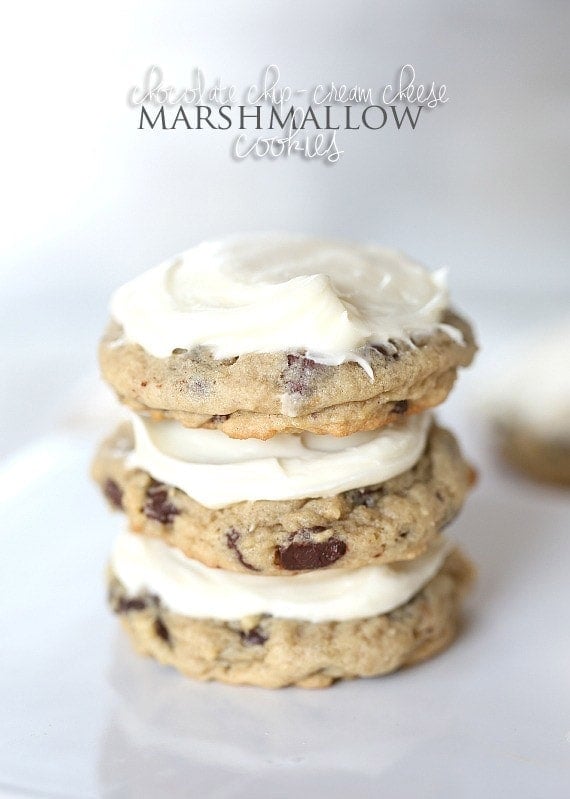 Chocolate Chip Cream Cheese Marshmallow Cookies  Cookies 