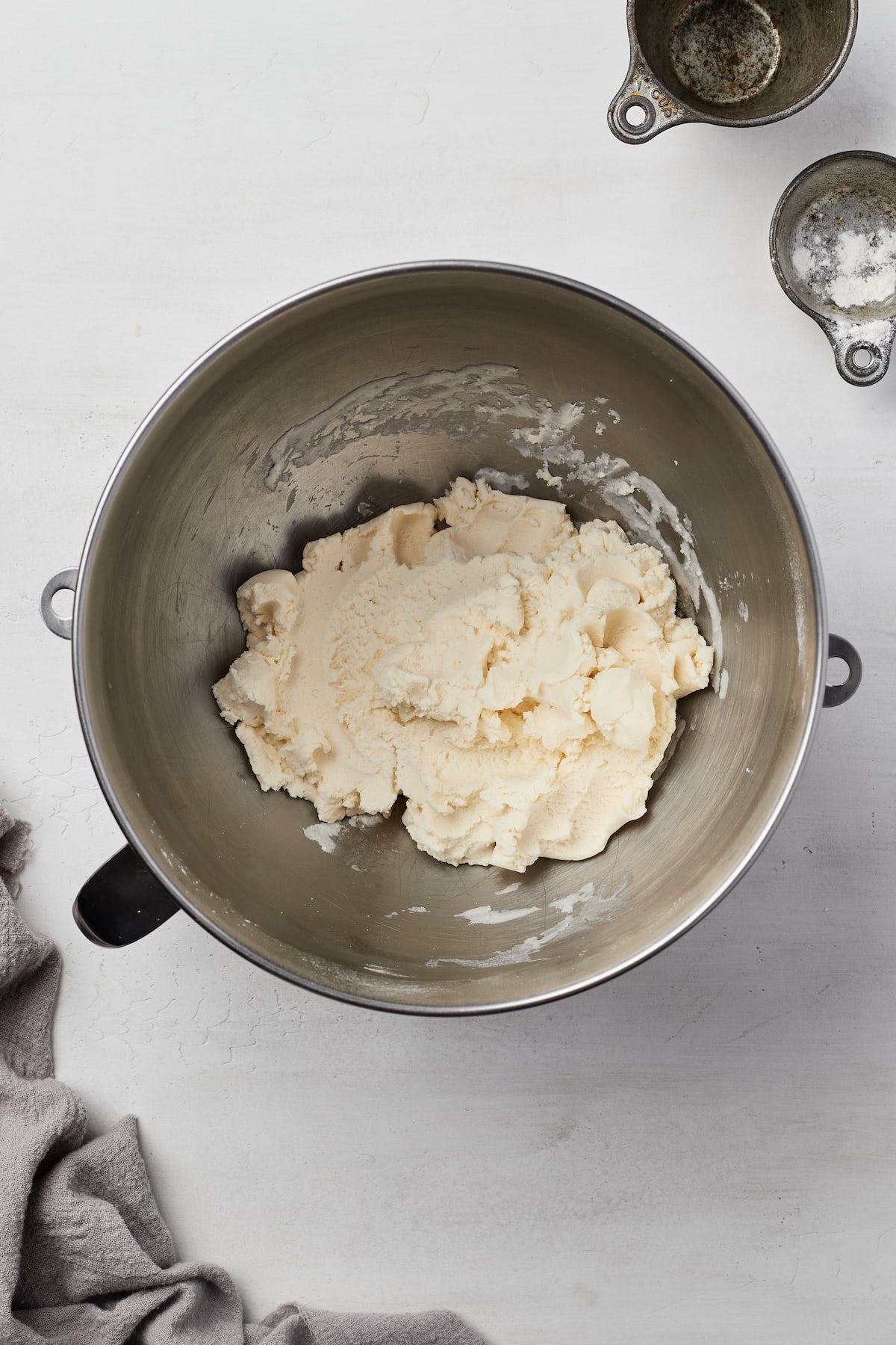 Oreo cream filling in a large bowl.