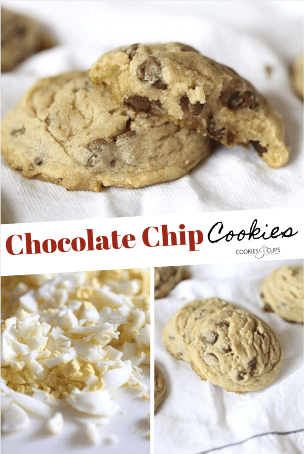 Hard Boiled Egg Chocolate Chip Cookies | Cookies and Cups