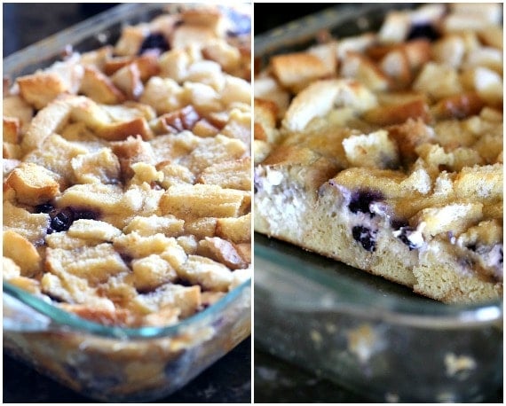 Overnight Blueberries and Cream French Toast Casserole