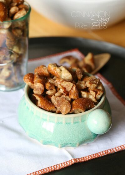 cinnamon sugar pretzel pieces
