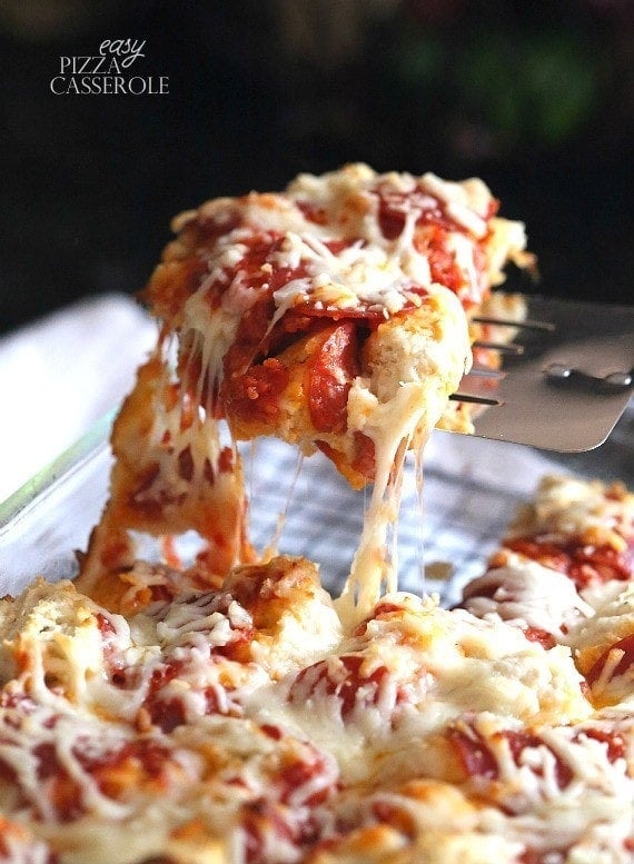 Easy Pizza Casserole...just a few pantry ingredients and you're set!