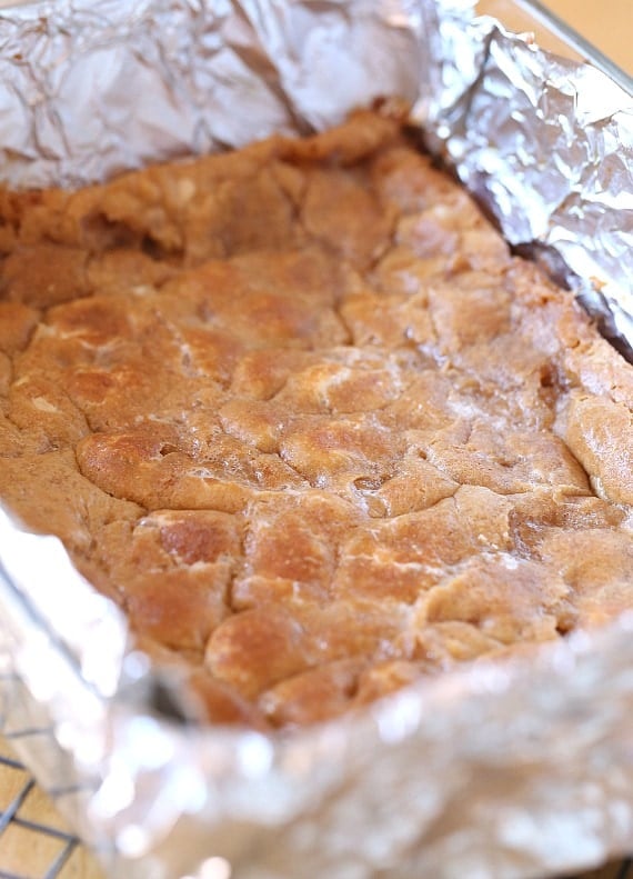 Marshmallow Blondies Baked in Pan