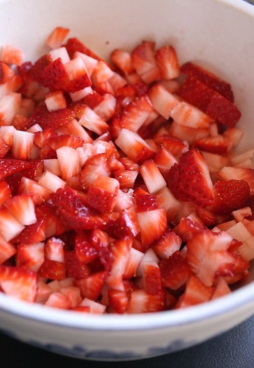 Diced Strawberries