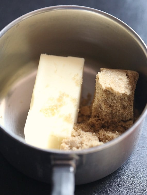 Butter and Sugar for the caramel sauce for Praline Crack