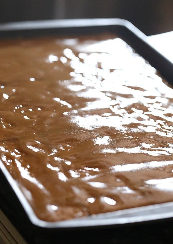 Delicious Praline Crack ready to go into the oven