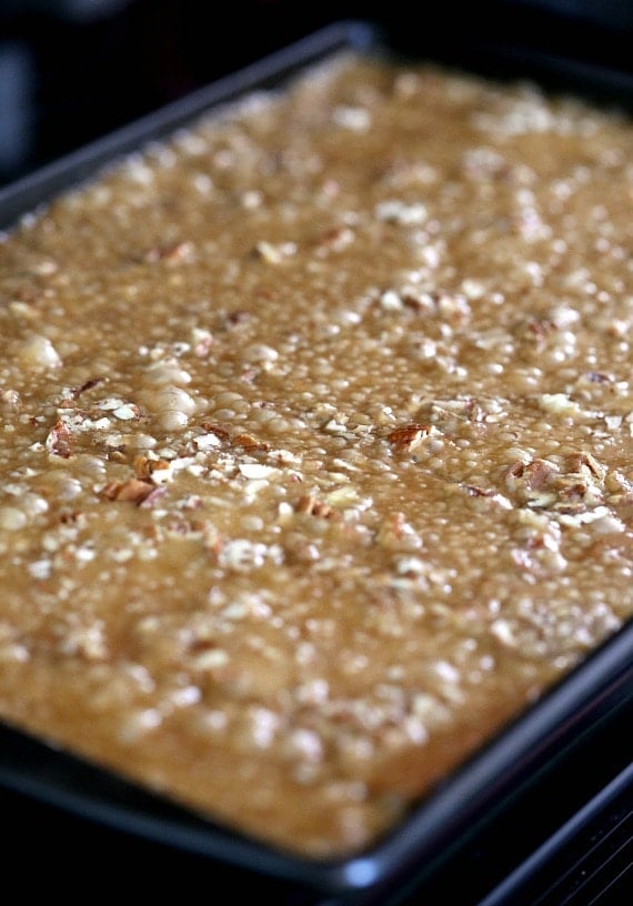 Praline Crack coming out of oven