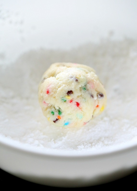 Funfetti Gooey Butter Cookie Ball