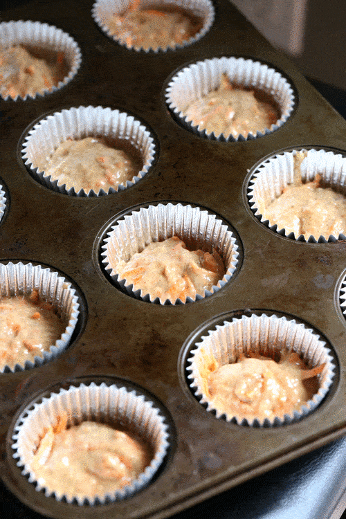 Inside Out Carrot Cake Muffins Assembly GIF