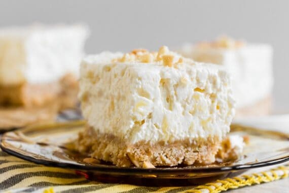 This Easy Potluck Cheesecake Dessert is creamy and sweet