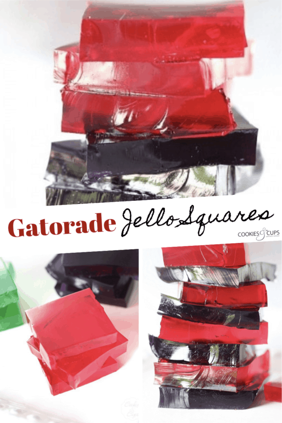 Pinterest Image for Gatorade Jello Squares