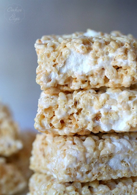 The Perfect Rice Krispie Treat Recipe - Cookies and Cups