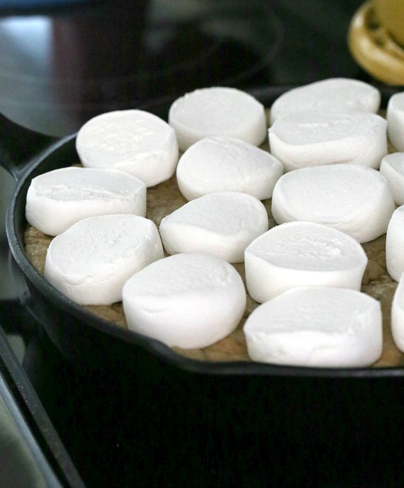 Skillet Cookie ABout to go into the oven