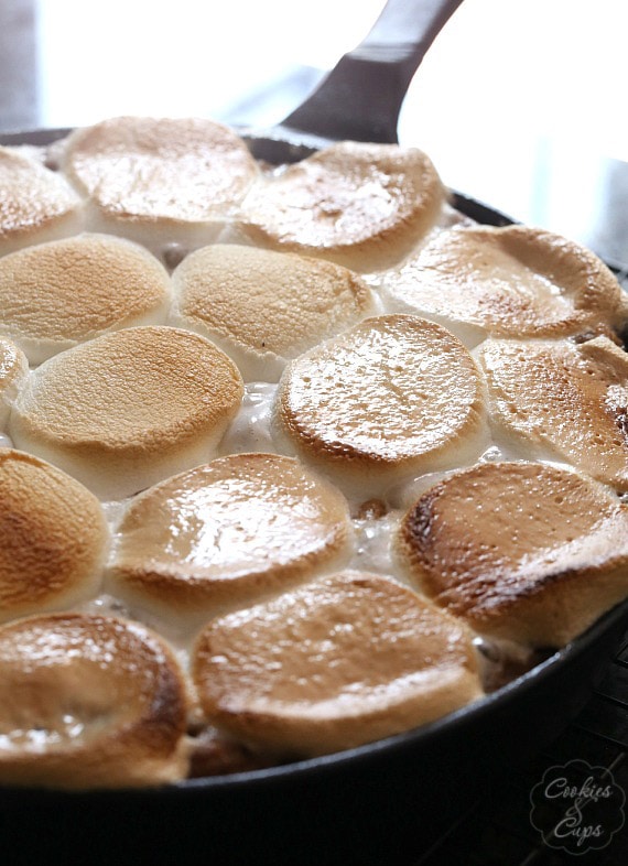 Mini Skillet Chocolate Marshmallow Cookies - Worldly Treat