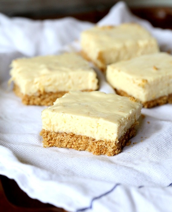 LIghtened Up Lemon Ice Box Bars.. NO bake, and made just a little lighter so you can eat more!