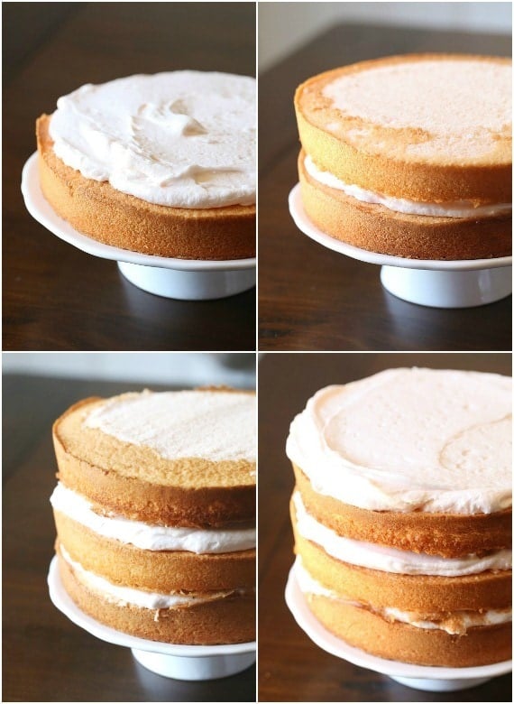 This pink lemonade cake is ultra-soft and bursting with bright, juicy flavor from lemonade and fresh lemon zest in the cake and frosting. Step-by-step photos showing how to stack and frost a pink lemonade layer cake.