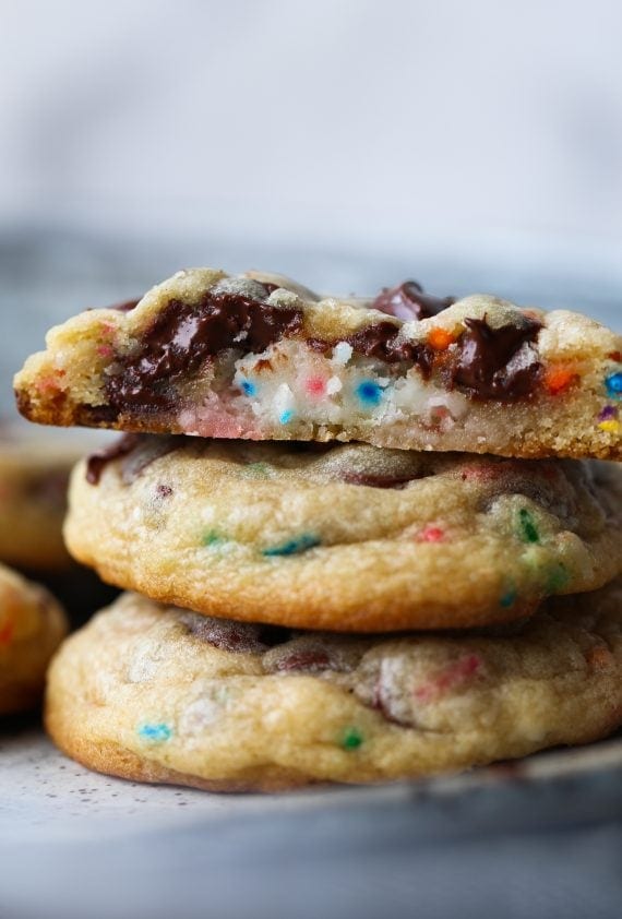 Frosting Filled Chocolate Chip Cookies