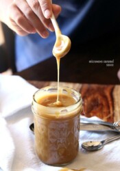 5 Ingredient Caramel Sauce made in the microwave