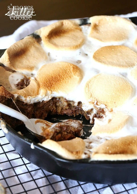 S'mores Skillet Cookie {Pizookie} - Two Peas & Their Pod