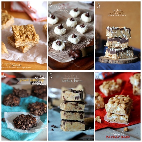 No Bake Dessert Round up from Cookies and Cups