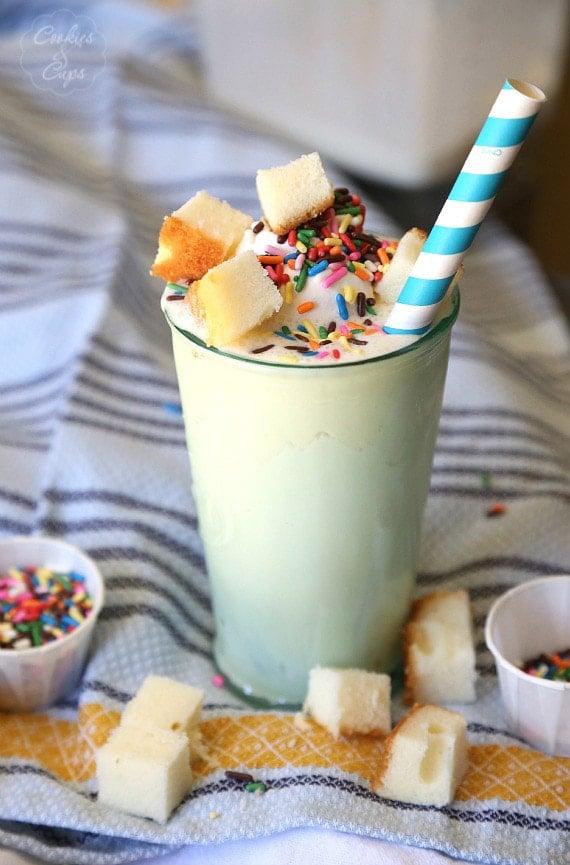 Funfetti Cake Batter Milkshake - Homemade Hooplah