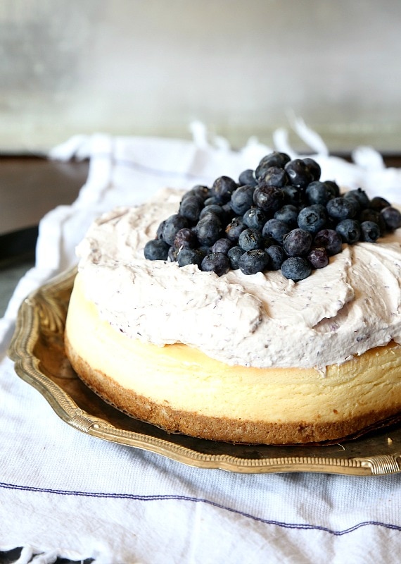 Simple Blueberry Mousse Cheesecake