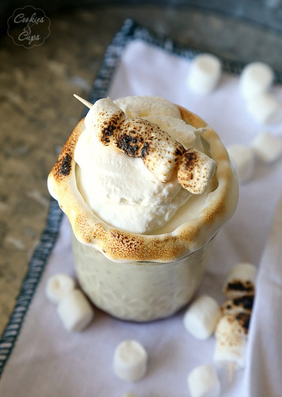 Toasted Marshmallow Milkshake...loaded with flavor and gorgeous to look at!