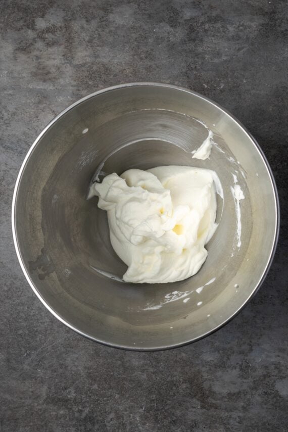 Whipped cream in a bowl.