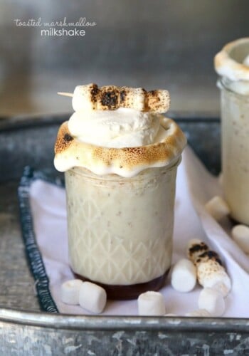 Toasted Marshmallow Milkshake...totally simple, but ridiculously good! #milkshakeweek