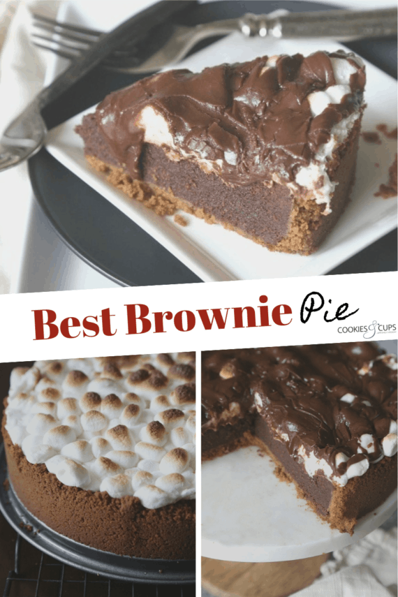 Pinterest Image for Brownie Pie