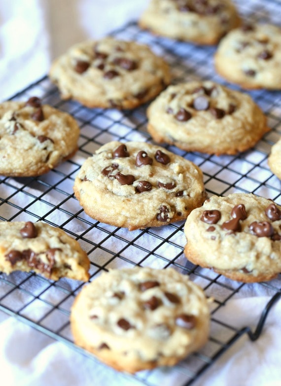 Super soft chocolate chocoalte chip cookies....made with coconut oil and shredded coconut, these are my FAVORITE cookies!