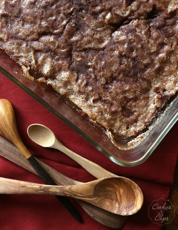 Snickerdoodle Cobbler.. so cozy and comforting! Simple to make any night of the week and best served with ICE CREAM!