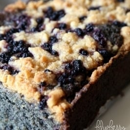 Loaf of blueberry cobbler bread