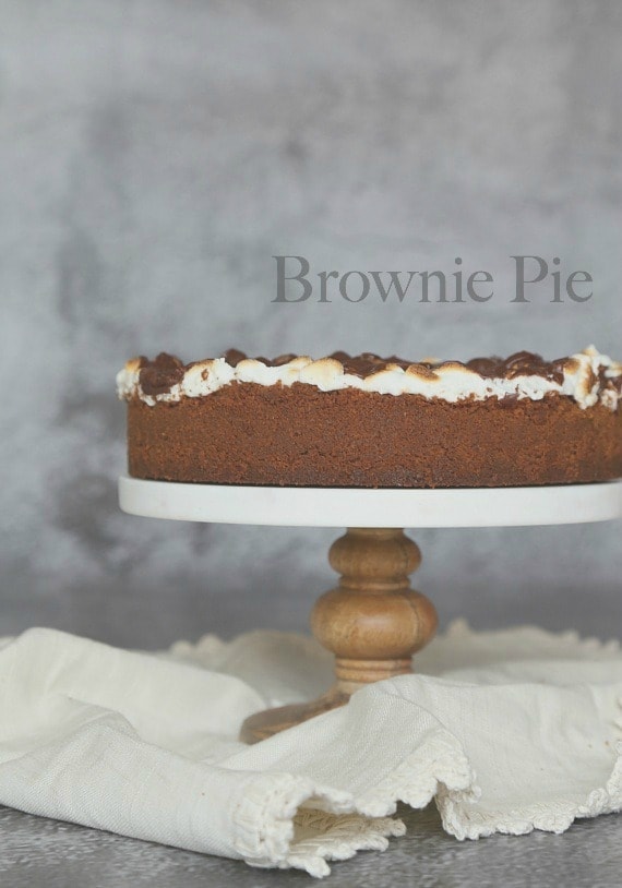 Gooey Brownie Pie Chocolate Pie Recipe with Marshmallow Topping