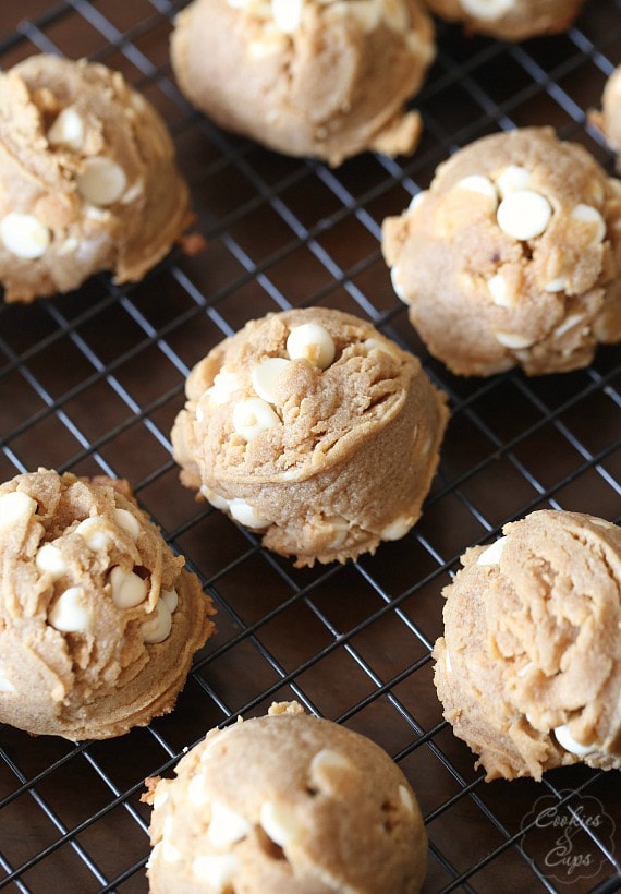 SOFT and THICK WHite chocolate peanut butter cookies!